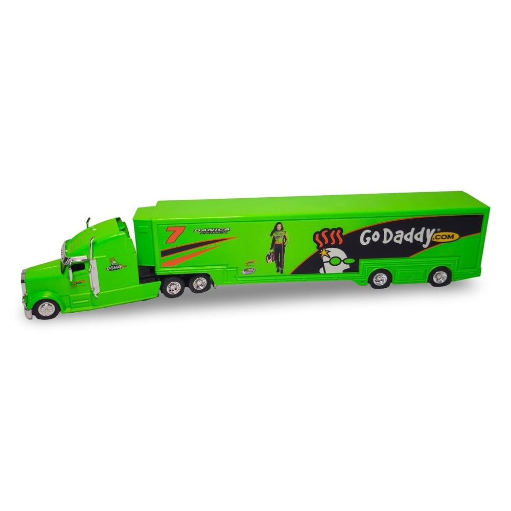 NASCAR Danica Patrick 7 GoDaddy Hauler Semi Truck Green 2012 Excellent